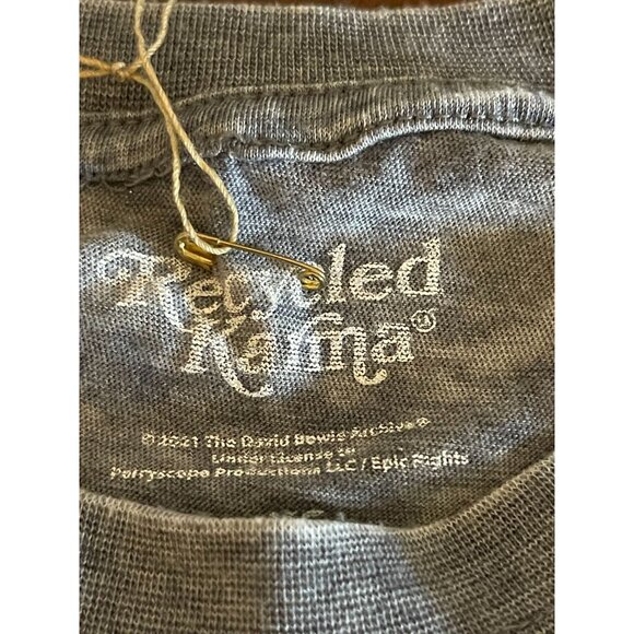 Recycled Karma Womens‎ David Bowie 74 World Tour Graphic Tee Gray - Picture 3 of 7